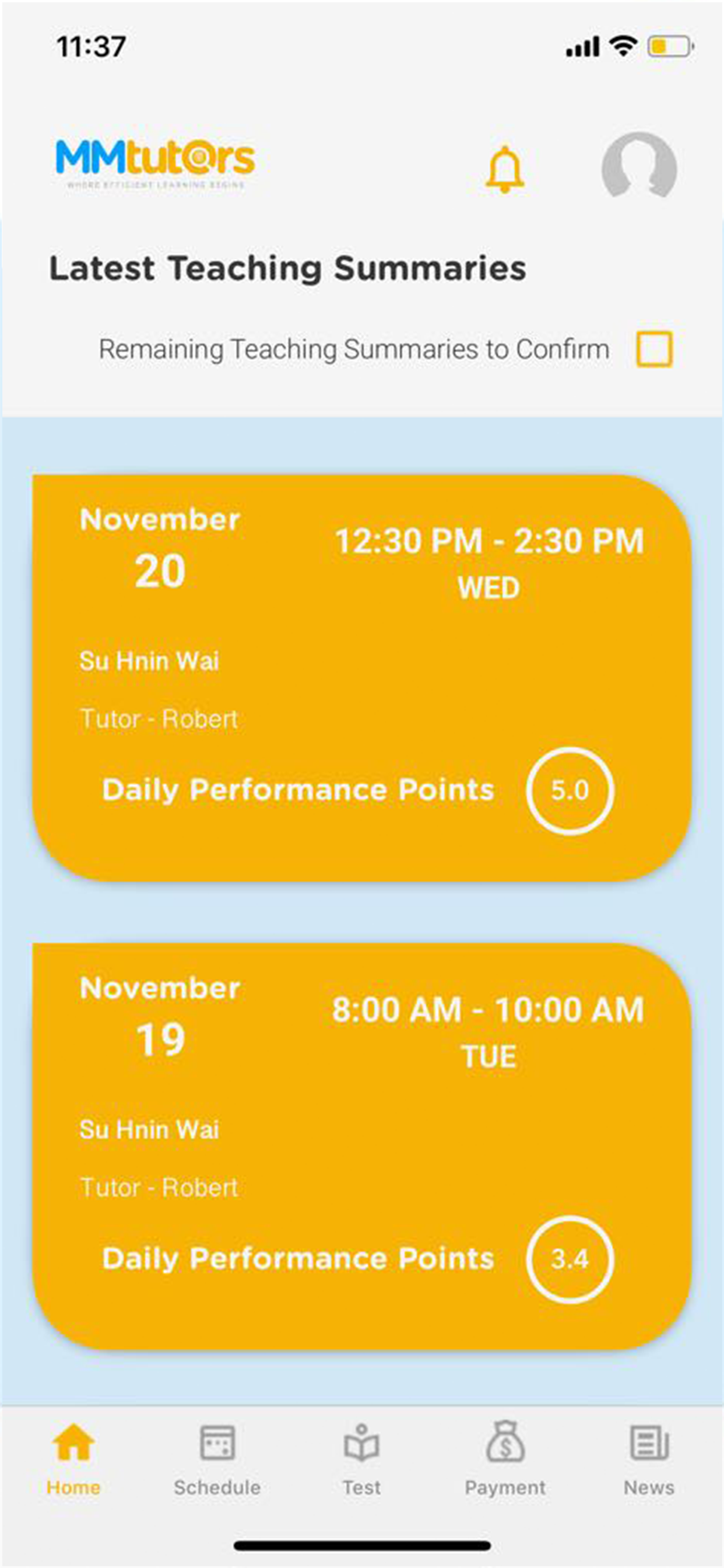 MMtutors screenshot 2
