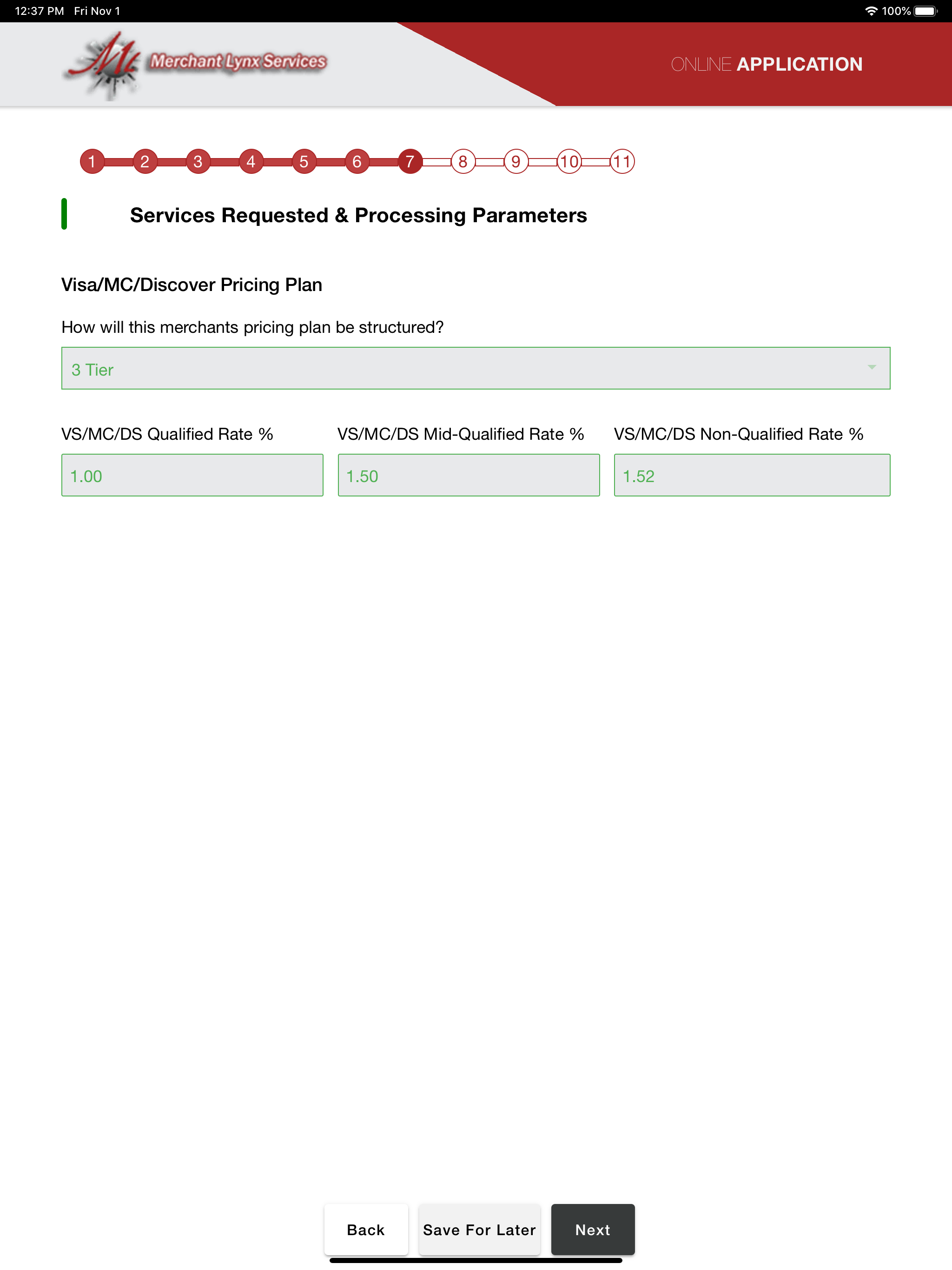 Merchant Lynx eApplication