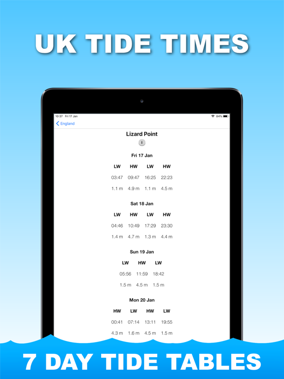 Screenshot #4 pour Tide Times UK : British Tides