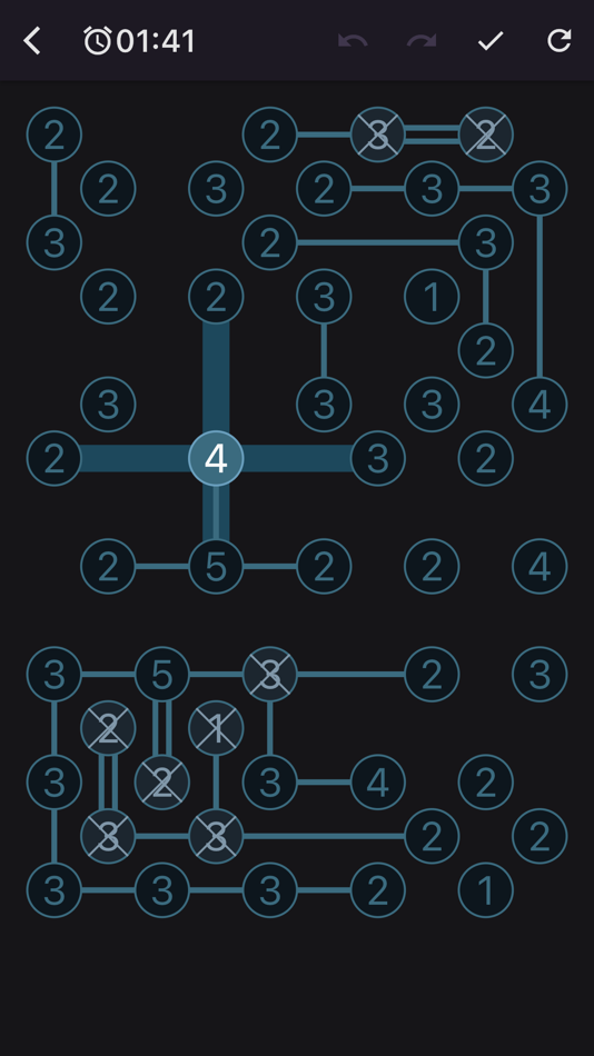 #3. Hashi:Linkdoku Bridges Puzzle (iOS) 由: 建明 顾