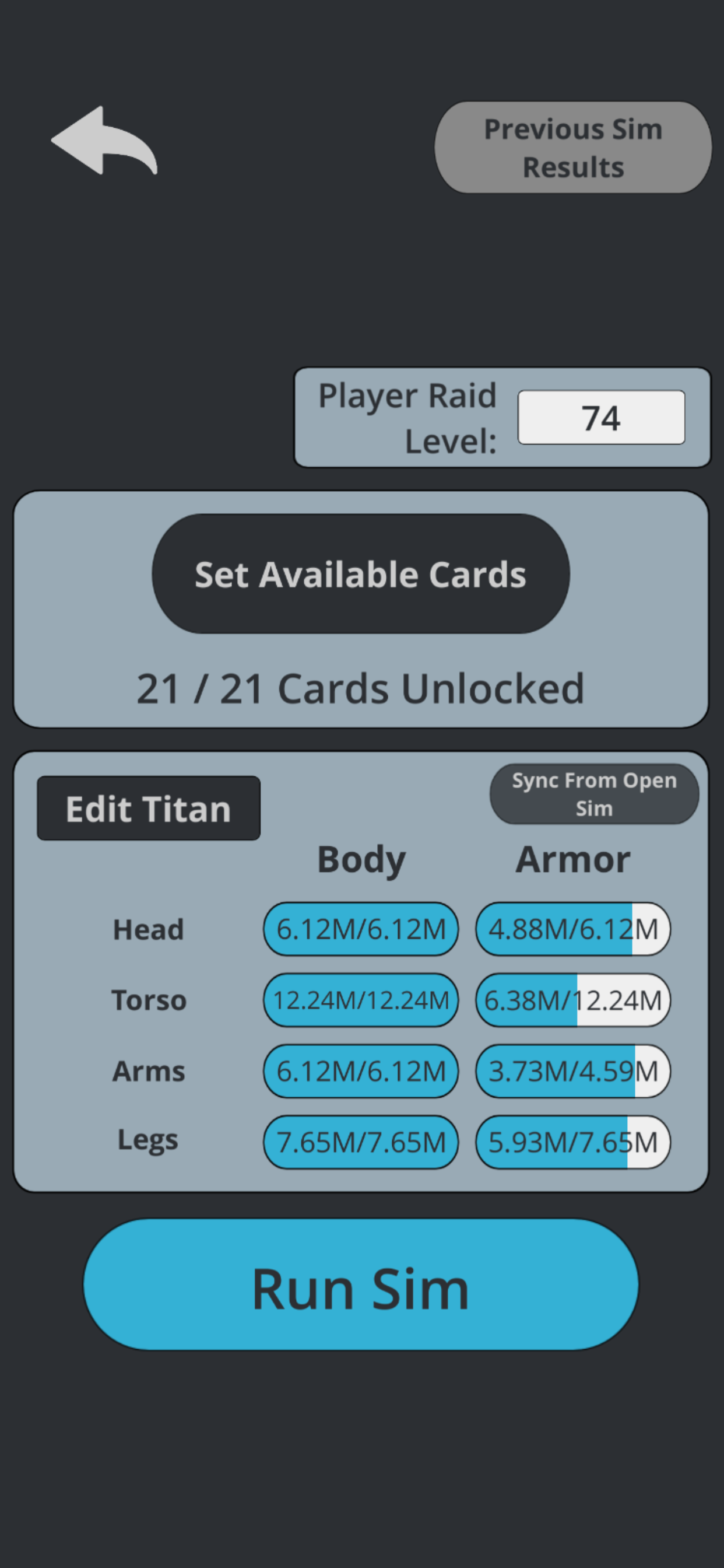 TT2 Raid Optimizer screenshot 4