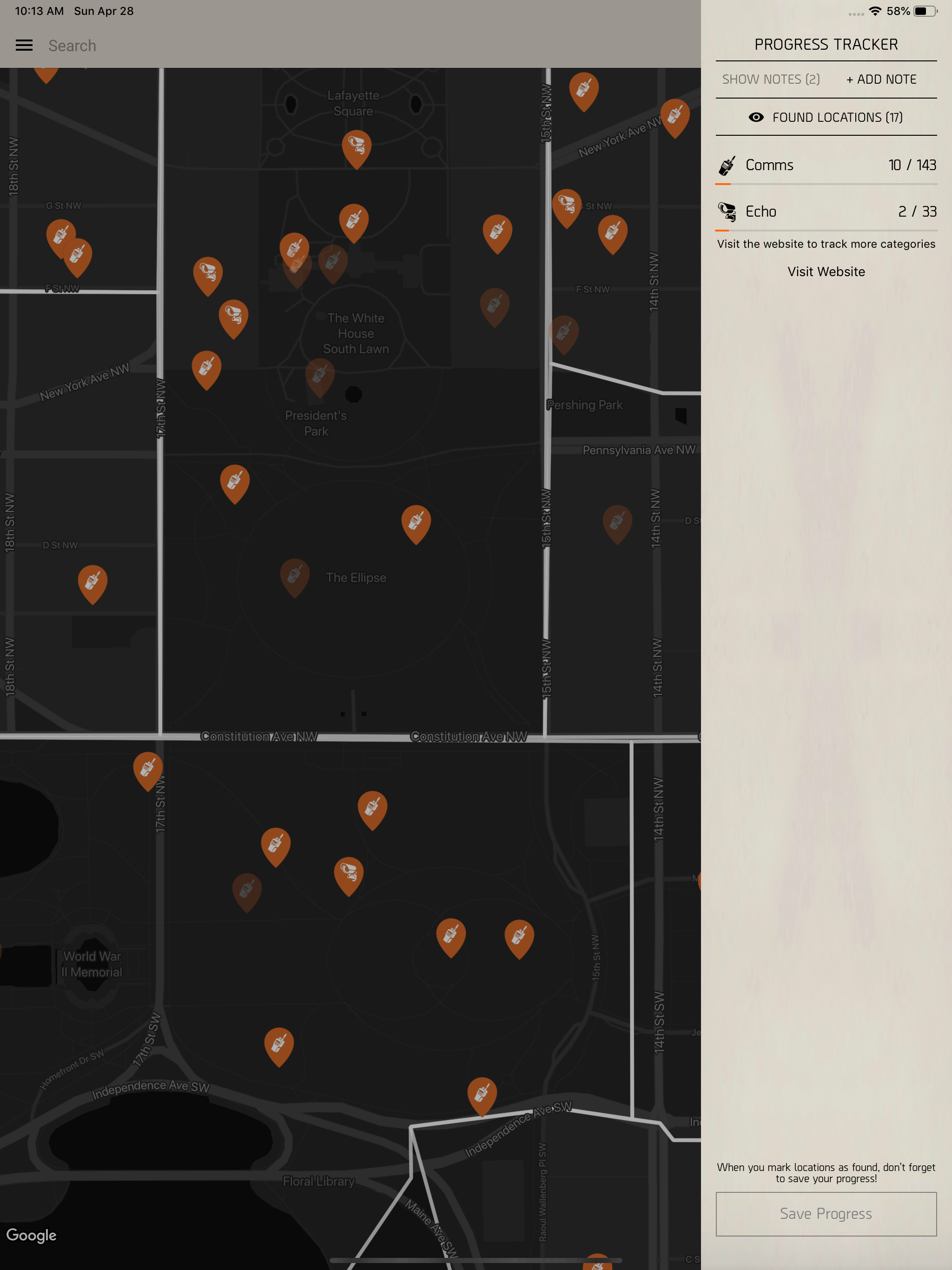 Unofficial Map for Division 2