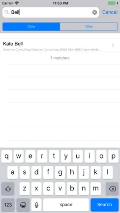Contacts last entries & search iPhone image 2