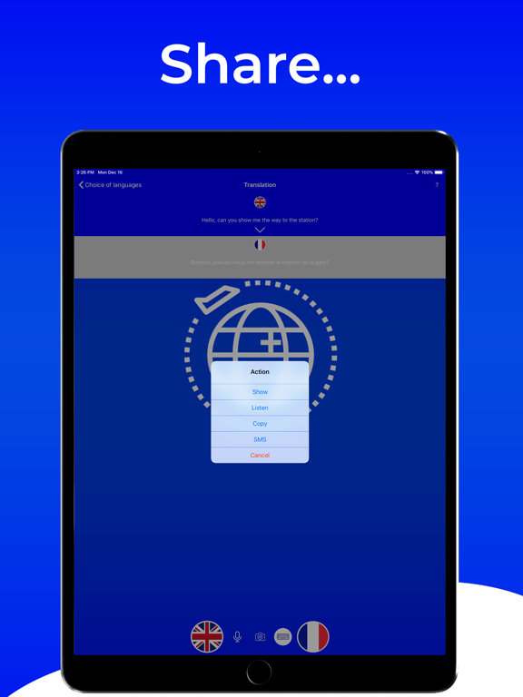 Translate and Translation iPad screenshot 5 - Productivity app