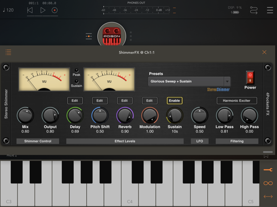 Shimmer AUv3 Audio Plugin iPad app afbeelding 9