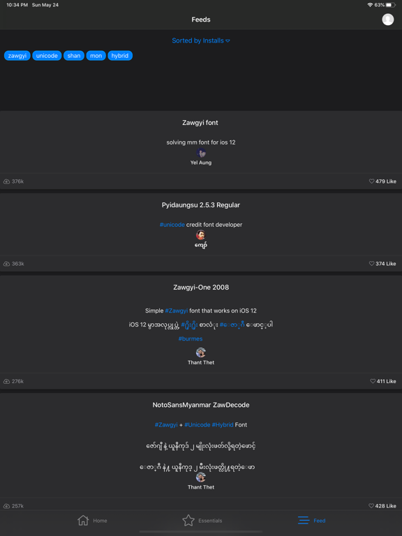 My Font - Myanmar Font iPad screenshot 4 - Utilities app