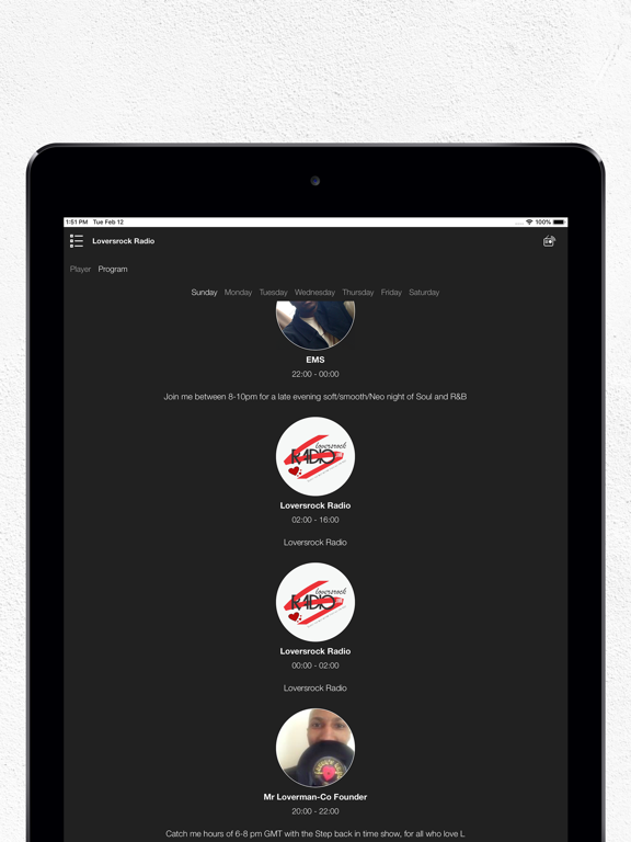 Lovers Rock Radio iPad screenshot 5 - Music app