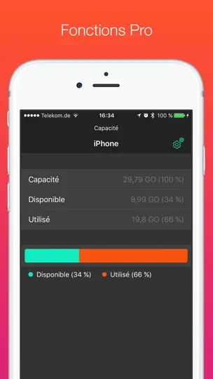 Capture d'écran de Capacité De Mémoire sur iPhone 3
