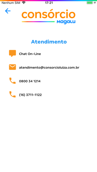 Consórcio Magalu - Cliente Screenshot