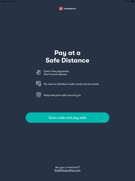 Touchpoint Pay iPad screenshot 1 - Food & Drink app
