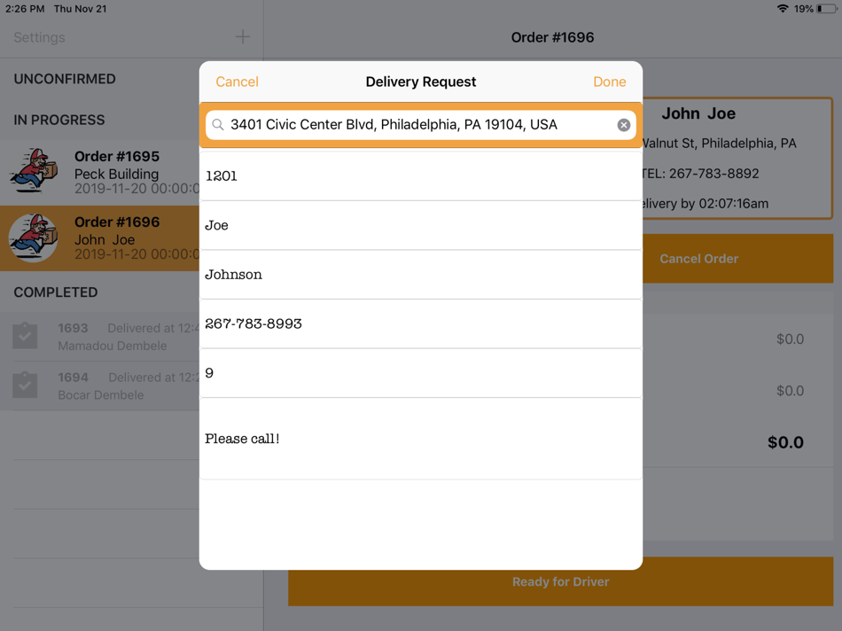 #2. HTSD OrderPad (iOS) By: Moussa Hamet DEMBELE