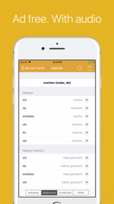 German Verb Conjugator Pro screenshot