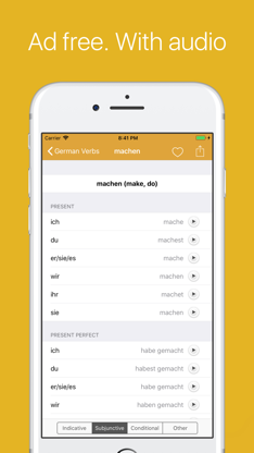 German Verb Conjugator Pro screenshot 1