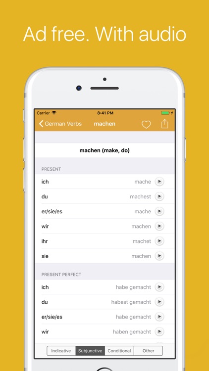 German Verb Conjugator Pro screenshot-0