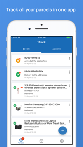 1Track Global Package Tracker screenshot