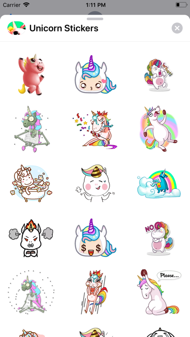 funny unicorn stickers screenshot 3