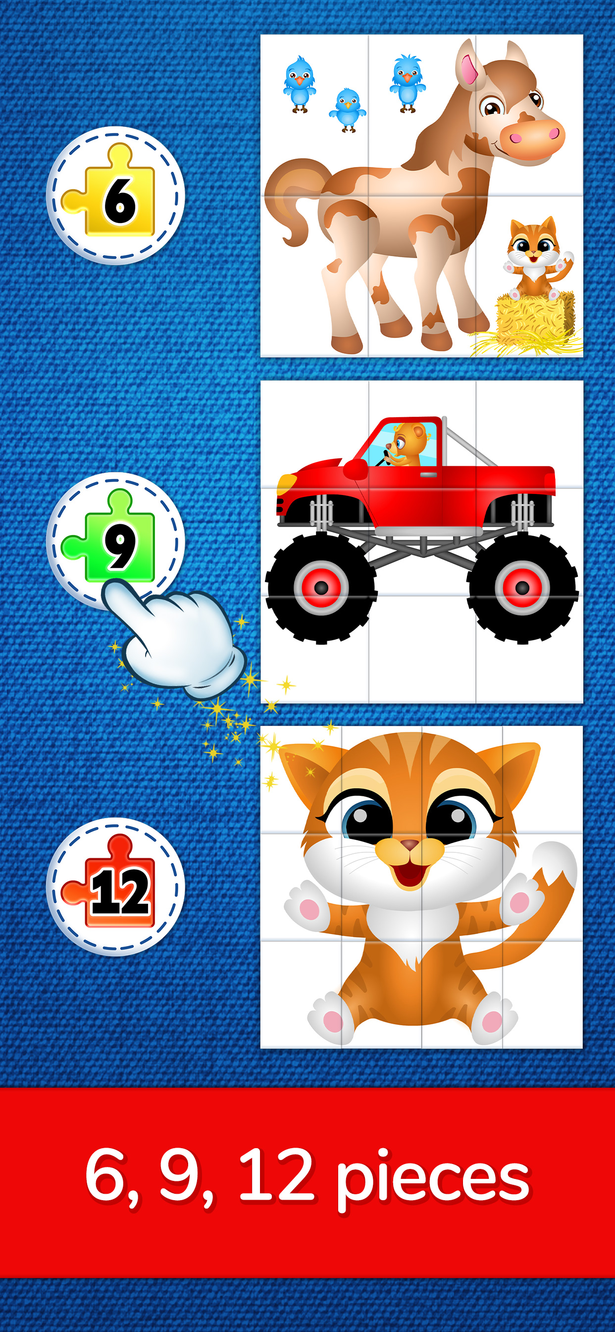 123 Kids Fun Puzzle Blue Games