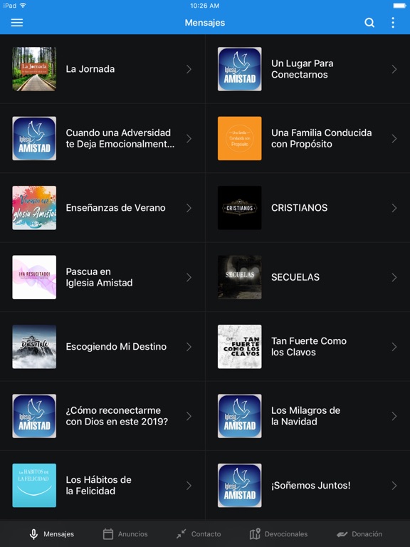 Iglesia Amistad iPad screenshot 1 - Lifestyle app