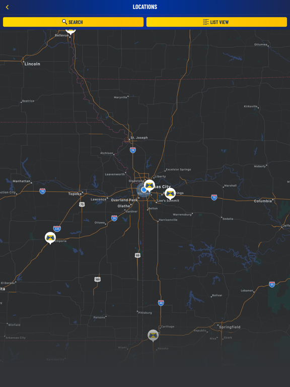 Blue Beacon Truck Wash iPad screenshot 4 - Navigation app