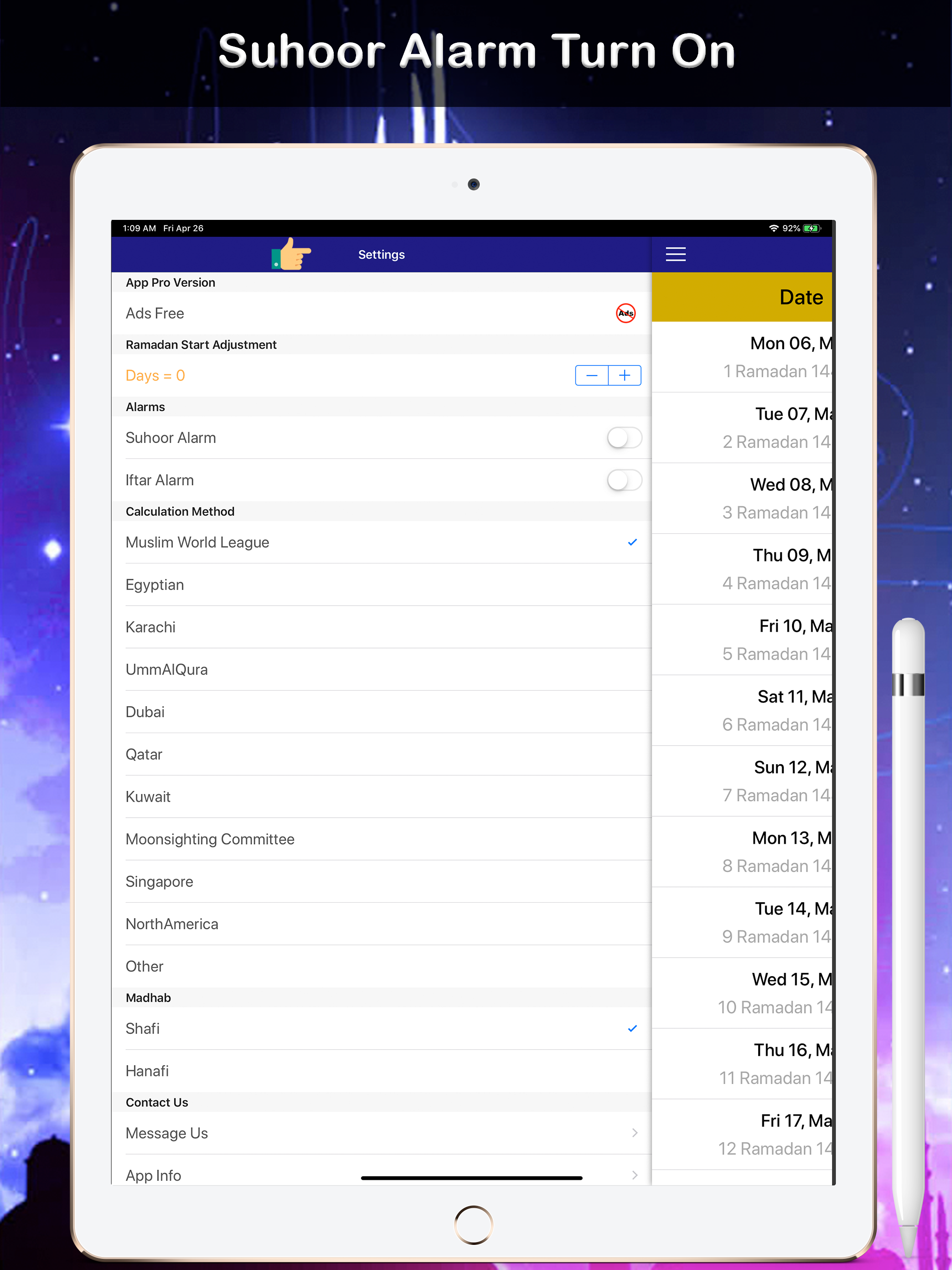 Ramadan Calendar تقويم رمضان