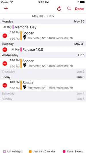Seven Calendar screenshot 2