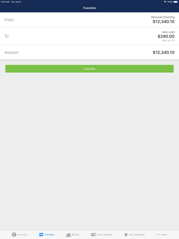 Orlando Credit Union iPad screenshot 4 - Finance app