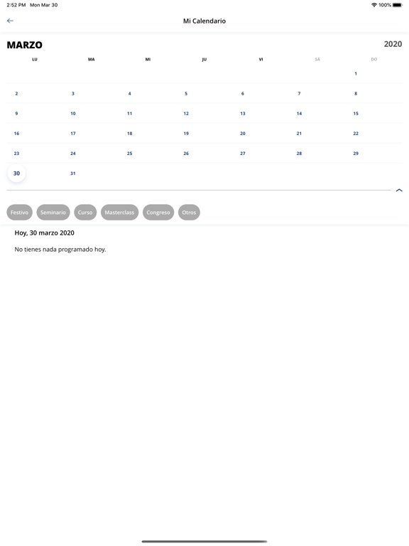 Universidad de Zaragoza iPad screenshot