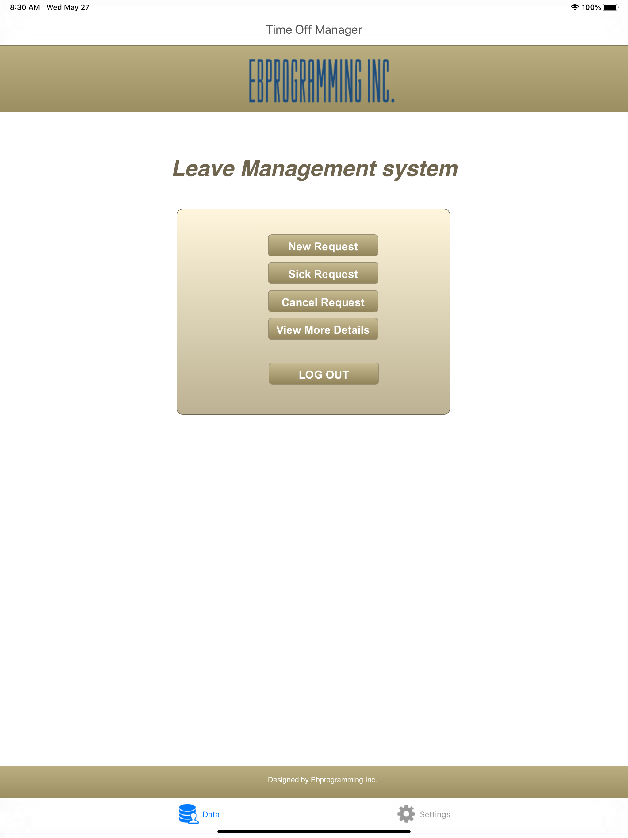 Time Off Manager