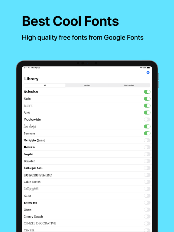Screenshot #4 pour Fonts: Install New Fonts