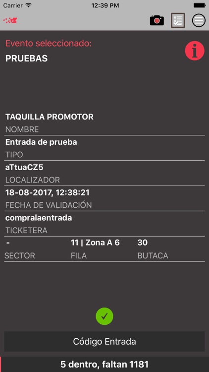 Compralaentrada Accesos screenshot-3