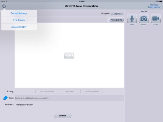 iSHORT iPad screenshot