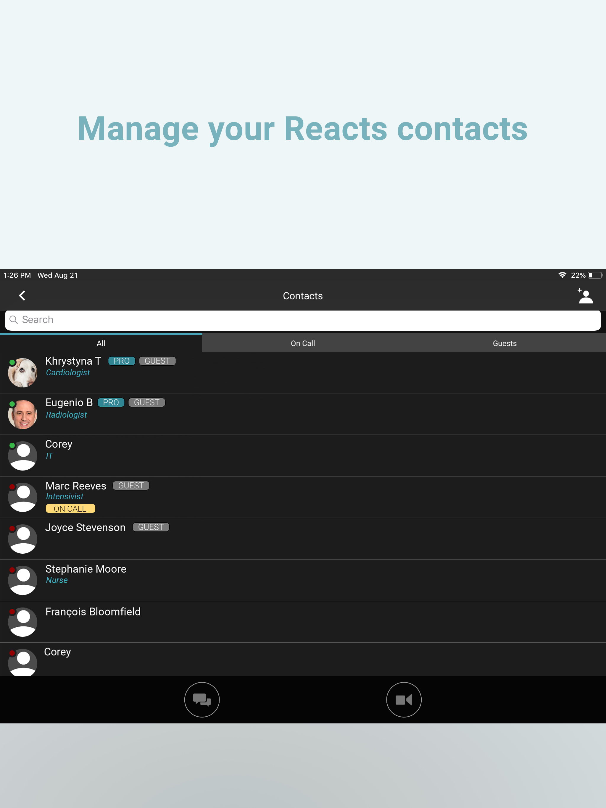 Reacts - Secure collaboration