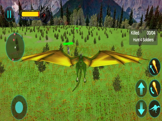 Dragon Simulator fighting Aren iPad screenshot