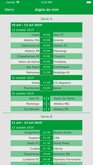 Brazilian Soccer Live screenshot 2