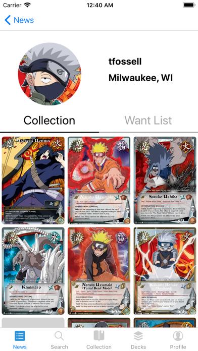 Screenshot #3 pour Card Collector: Naruto Edition