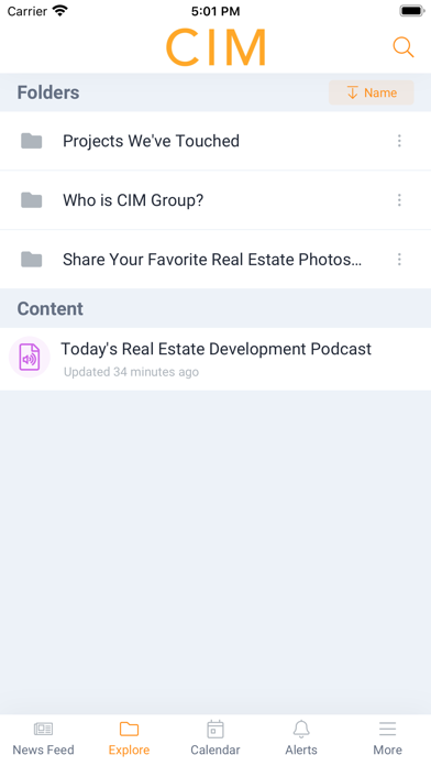 CIM Group Corporate App Screenshot