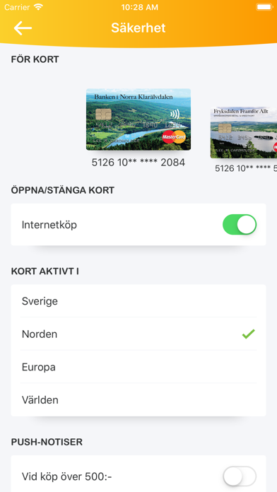 Sparbankernas Kort Screenshot