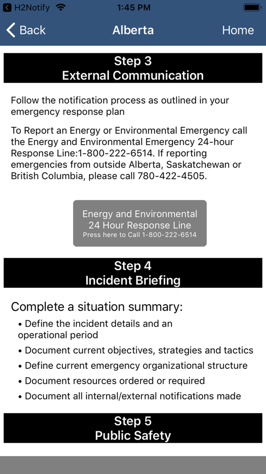 #4. Emergency Assessment Matrix (iOS) Podle: H2Safety Services Inc.