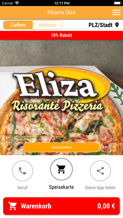 Screenshot #1 pour Pizzeria Eliza