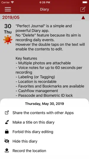 Perfect Journal screenshot 1