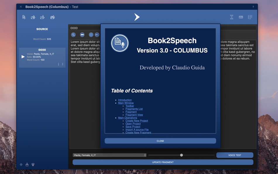 #3. Book2Speech (macOS) Podle: Claudio Guida