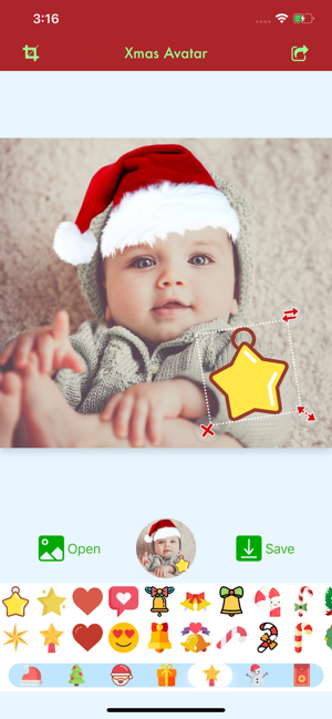 ‎Xmas Avatar: Add Santa Hat Screenshot