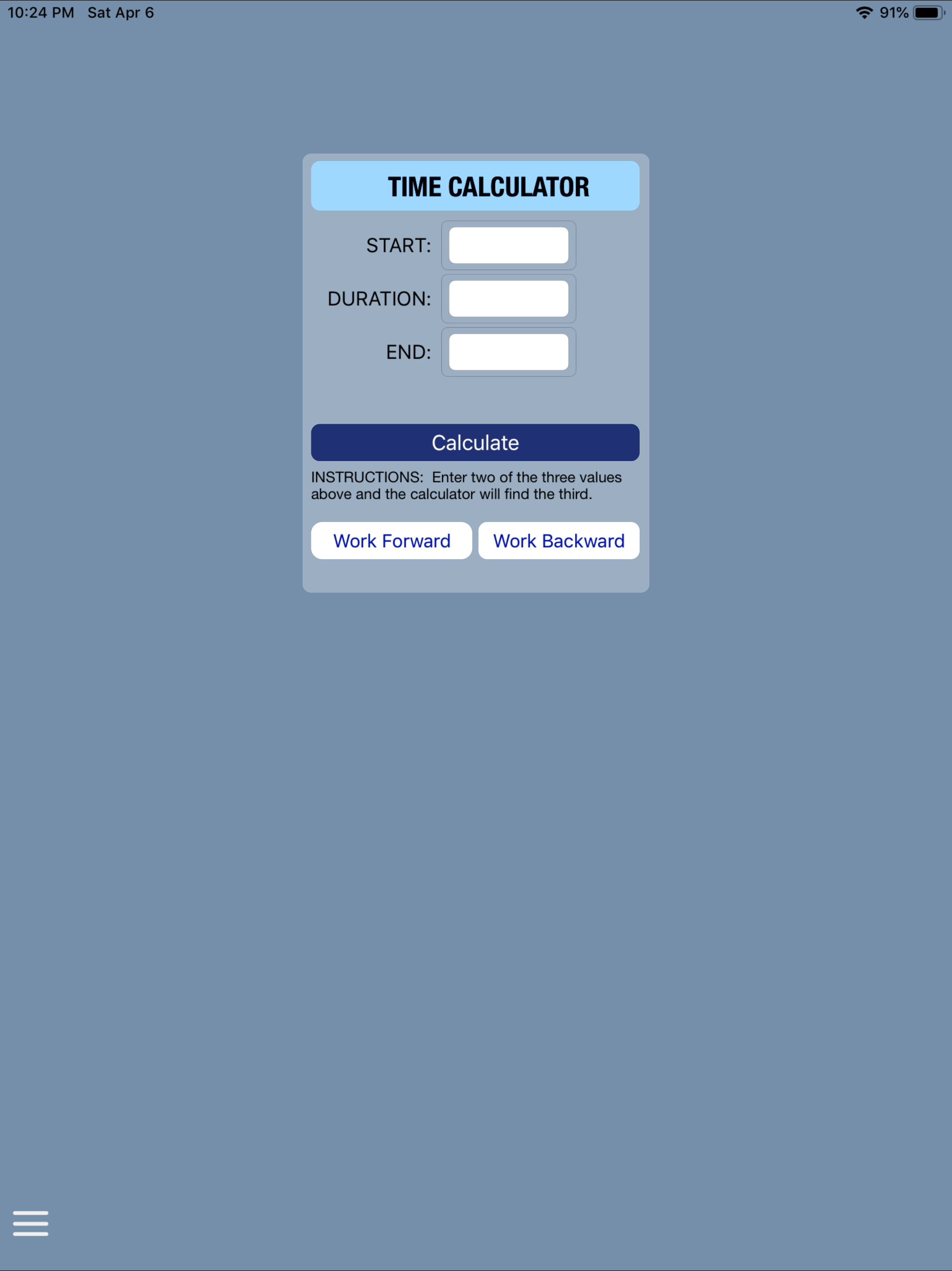 C-5 Duty Day Calc