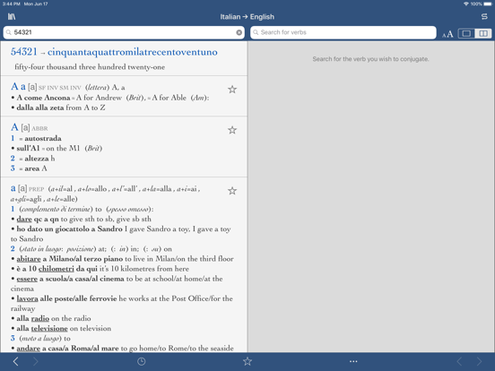 Collins Italian-English iPad app afbeelding 3