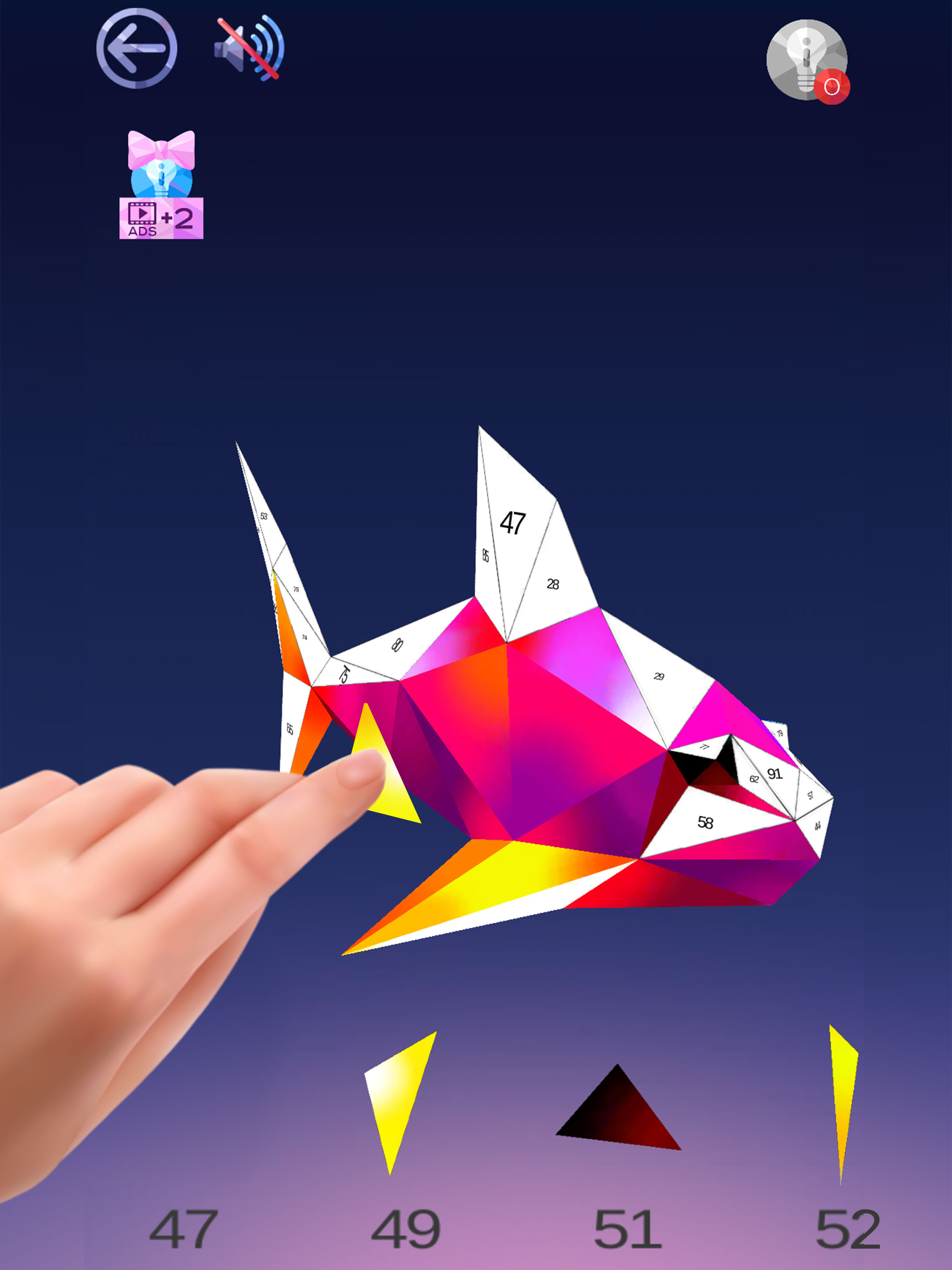 LowPoly 3D Art: Paint by Numbe