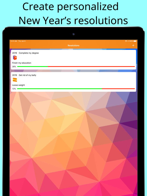 Screenshot #2 for Yearly Resolutions