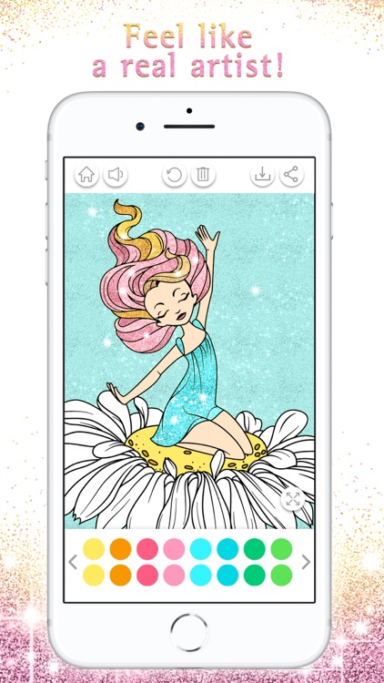 Princess Coloring Book Sparkle screenshot-3