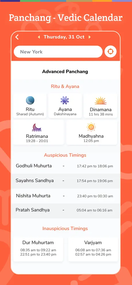 Panchang - Vedic Calendar