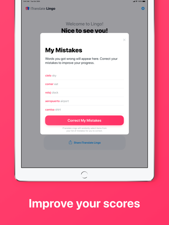 iTranslate Lingo iPad screenshot 6 - Education app