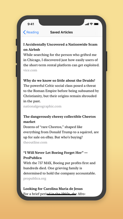 Reading app Screenshot